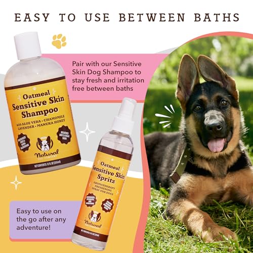 Natural-Dog-Company-Sensitive-Skin-Dog-Deodorizing-Spray-Ideal-with-Sensitive-Skin-Dog-Shampoo-Long-Lasting-Dog-Perfume-Dog-Spray-Deodorizer-Neutral-Scented-Dog-Spray-with-hints-of-Lavender-8-oz Natural Dog Company Sensitive Skin Dog Deodorizing Spray Ideal with Sensitive Skin Dog Shampoo Long Lasting Dog Perfume Dog Spray Deodorizer Neutral Scented Dog Spray with hints of Lavender 8 oz