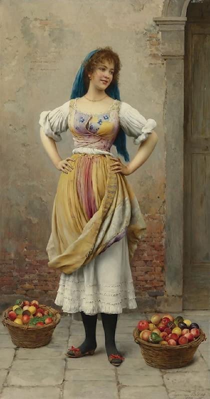 Impression Tableaux Graffiti Art Mural d'Artiste Eugene De Blaas Toile Premium 60x90