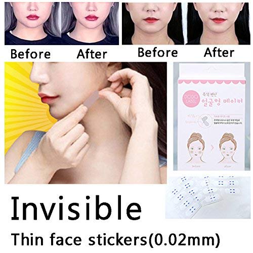 Face Lifting Patch Invisible Sticker Lift Chin Thin Face Adhesive Tape V Shape Face label Make-up Face Lift Tools 40PCS/Box (40 Patches)