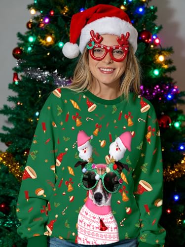 Ugly Christmas Sweatshirts For Women Funny Xmas Holiday Pullovers | Funny Print,Soft Fabric,Novelty Party Outfit 2 Ugly Christmas Sweatshirts For Women Funny Xmas Holiday Pullovers | Funny Print,Soft Fabric,Novelty Party Outfit - Image 3