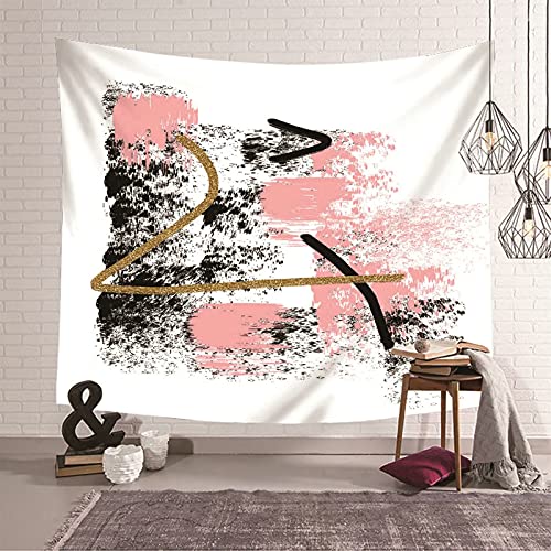 Tapiz de pared KnSam abstracto negro y dorado de 150x130cm, ideal para decorar espacios modernos
