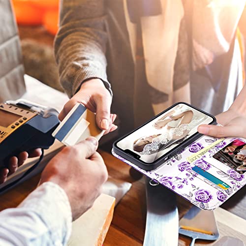 Ulak Compatible With Iphone 13 Wallet Case For Women, Premium Pu Leather Flip Cover With Card Holder And Kickstand Feature Protective Phone Case Designed For Iphone 13 6.1 Inch, Glitter Violet #TOP6