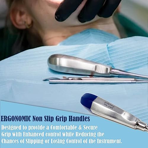A2Z Scilab A2Z-LUX05 Dental Luxating Elevator Straight And Curved, Osteotome Periotome Apical Molt Oral Implant Surgical Root Extraction Spreadingstainless Steel  thumb #3