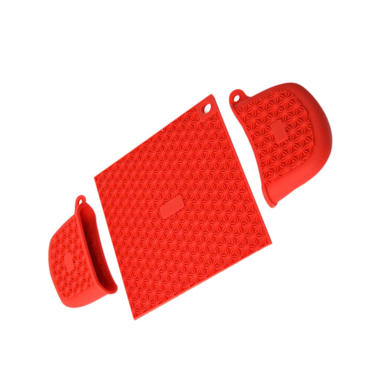 Funda de silicona para mangos de olla con aislamiento térmico LABRIMP, protección calor rojo