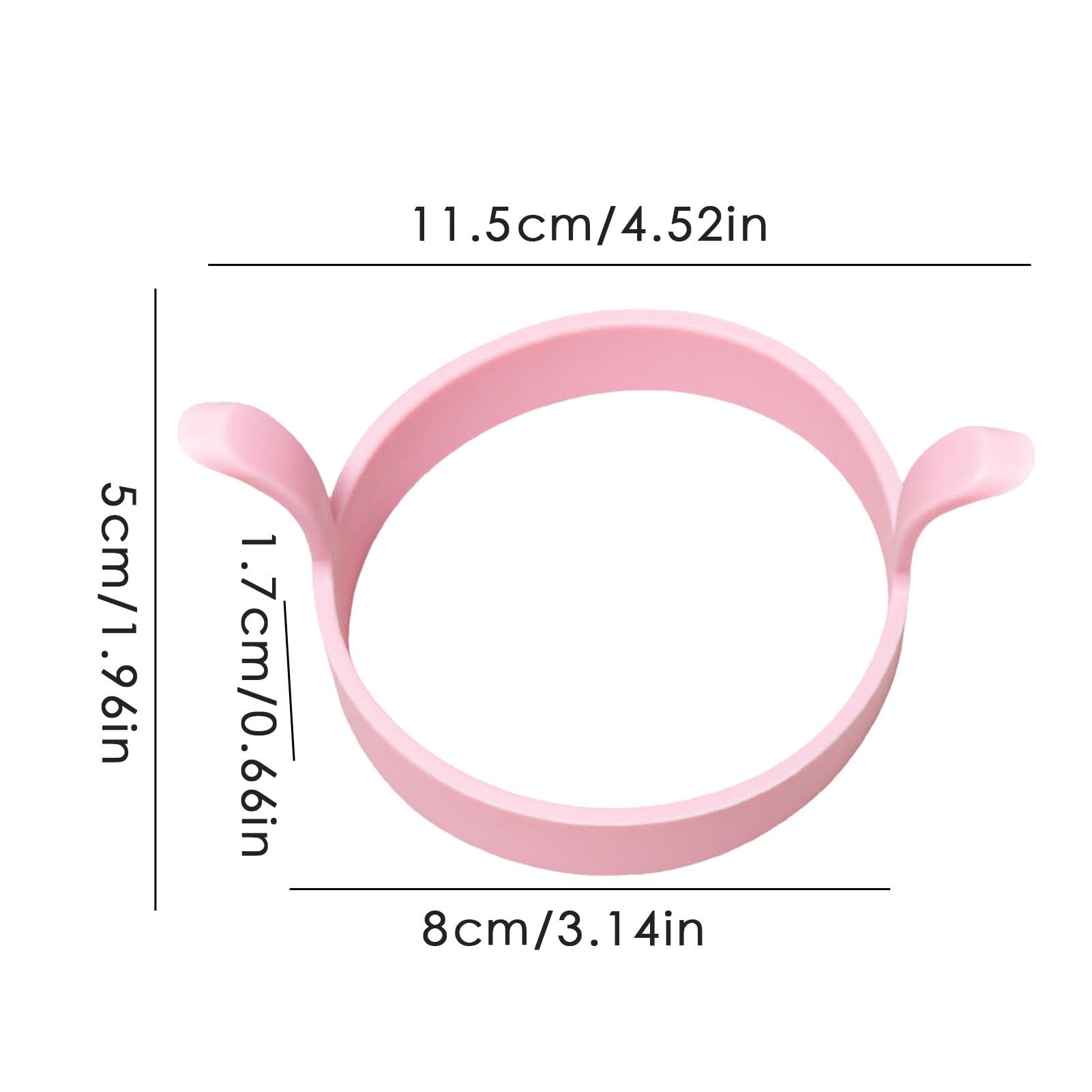 Anneaux d'œufs en silicone pour frire les œufs, anneau rond pour cuiseur d'œufs | Moules à œufs en silicone de 4 pouces - Moule à œufs en forme