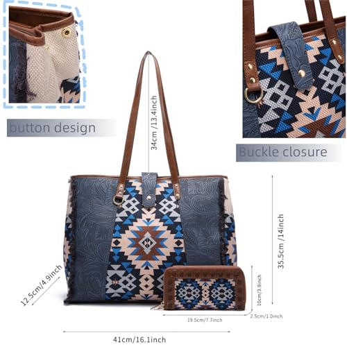 Women Handbag Travel Tote Bag Vintage Purses and Handbags Set Boho Style Work Shoulder Bags for Women Dating Work4