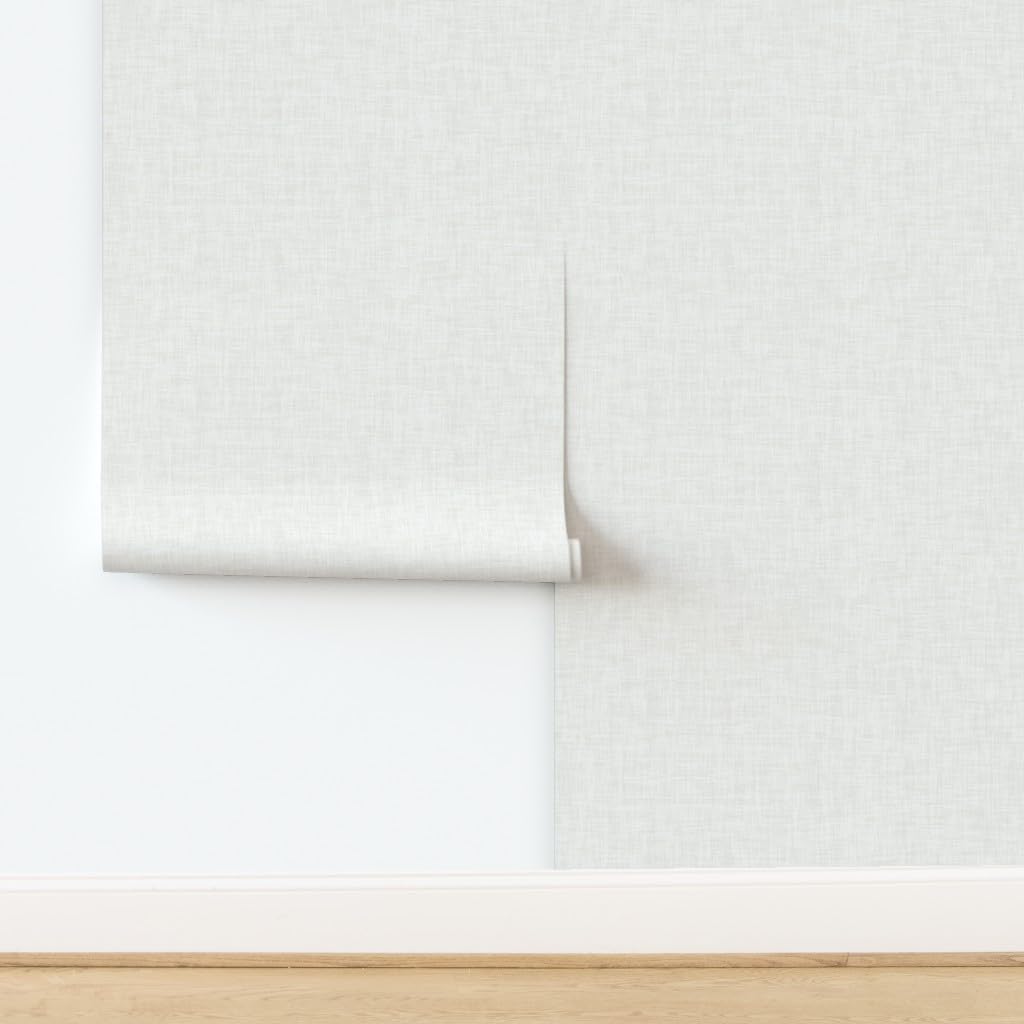 Spoonflower Peel & Stick Wallpaper 3ft x 2ft - Stone White Solid Weathered Textured Look Custom Removable Wallpaper