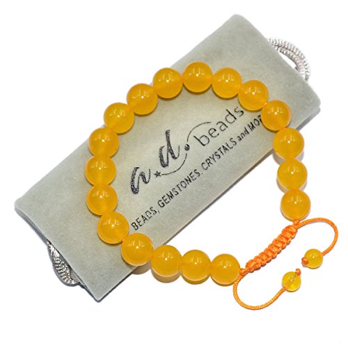 Image of AD Beads Natural 10mm Gemstone Bracelets Healing Power Crystal Macrame Adjustable 7-9 Inch