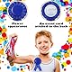 DIVINA VITAE Rosetten Für Gewinner Medaillen Set 12 Stück Turnierschleifen 1st to 3rd Platz Blanko Rosettes Medaillen Bänder Für Sportveranstaltungen Klassenzimmer Talentshows DIY-Partyzubehör (Blau)
