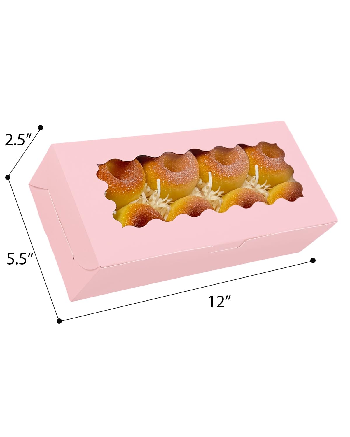 Qiqee Thanksgiving Bakery Box With Window 24packs 12x8x2.5 Inch