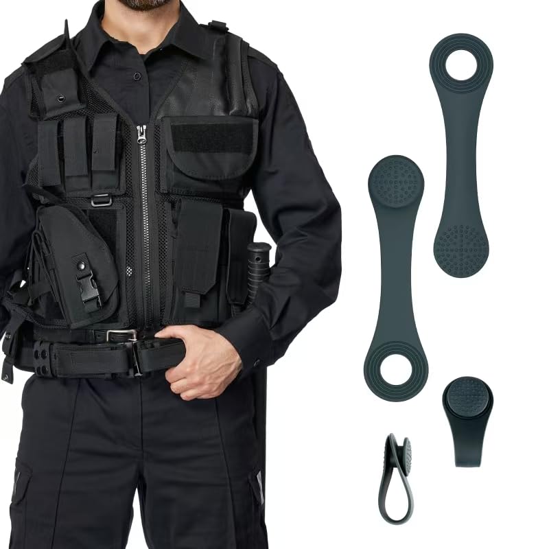 KONNITIHA Shirt Stays, Hidden Suspenders for Men Police 2 Pair Mens Suspenders Adjustable for Military and Shirt Keepers