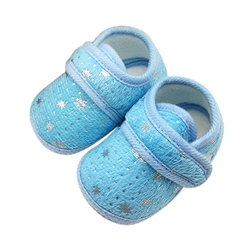 Preisvergleich Produktbild Krabbelschuhe Babyschuhe Lauflernschuhe Kleinkind Ronamick Sternenklar Himmel gedruckt Baby Kinder Junge Schuhe Netter Rutschsicheren(Age:12~18 Monate, Blau)