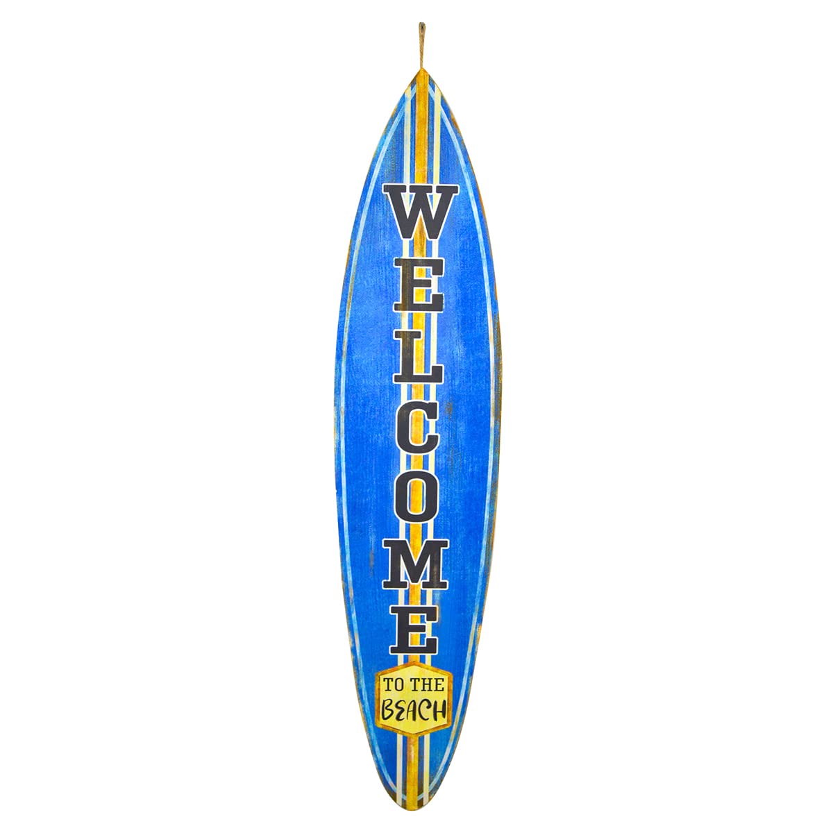 BY SIGRIS ORIGEN Home Decor - Adorno pared tabla surf Adorno Pared | Placas De Madera Azul - 90x1x20 cm