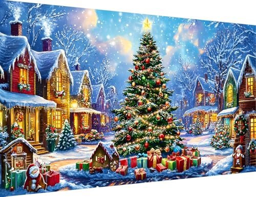 Kit de peinture diamant de Noël igoodom grand format 70x40 cm pour adultes