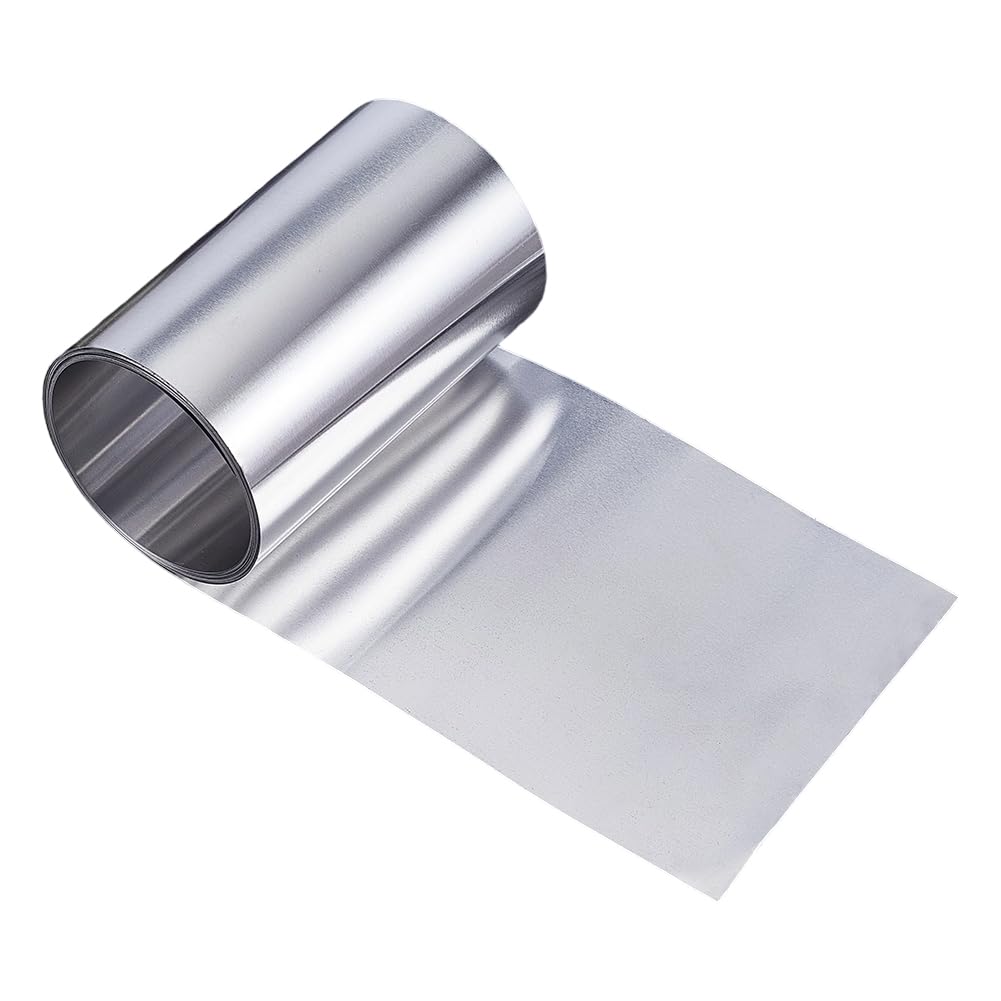 PH PandaHall Aluminum Flashing Roll 16.4ft x 6in Metal Roofing Panels 0.2mm Thick Aluminum Sheet Roll for Roofing Shingles Windows Doors Sealing Outdoor Gardens DIY Projects Decoration