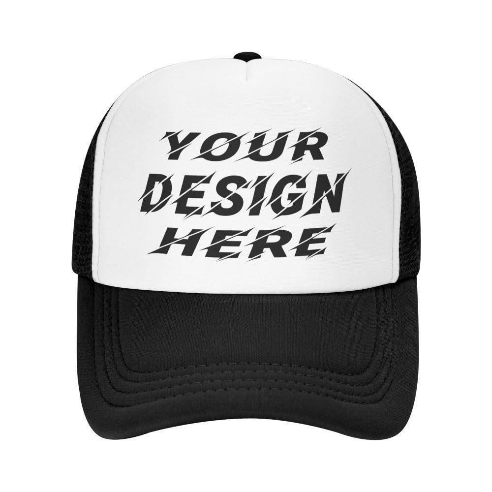 KYZMZC Custom Hats Personalized Hat Add Picture, Text and Logo to Design Your own hat Black
