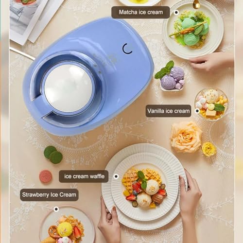 WhAeoy Automatische Eismaschine (500 Ml), Ohne Vorkühlung + Leicht Zu Reinigen, Mit Transparentem Deckel, Ein-Knopf-Start, Kompakt / 24 X 17 X 19 Cm, Für Gefrorenes Obst,A – Bild 5