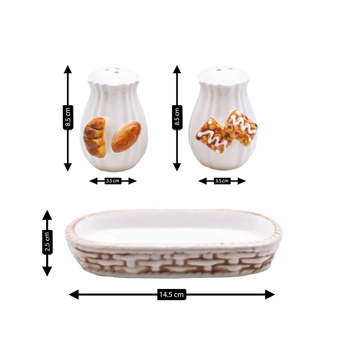 Kookee Ceramic Salt & Pepper Shakers - Funky Design -5 Kookee Ceramic Salt & Pepper Shakers - Funky Design -5