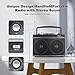 Audiocrazy Portable AM FM Radio with Best Reception, Transistor Radio with Bluetooth Plug in Wall or Battery Powered,Headphone Jack, Aux in for Home,Gift,Seniors