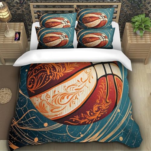 Linge de lit double imprimé 3D baseball en microfibre douce