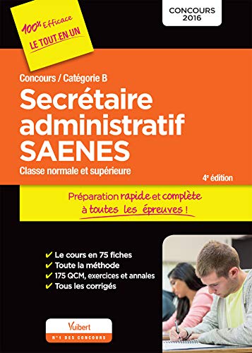 Télécharger Concours Secrétaire administratif et SAENES - Catégorie B - Préparation rapide et complète à to Francais PDF