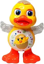 Pato Dançante com efeitos de Luzes e Movimento – Brinquedo Infantil Interativo Premium que Dança, Canta e Encanta Bebês e Crianças!