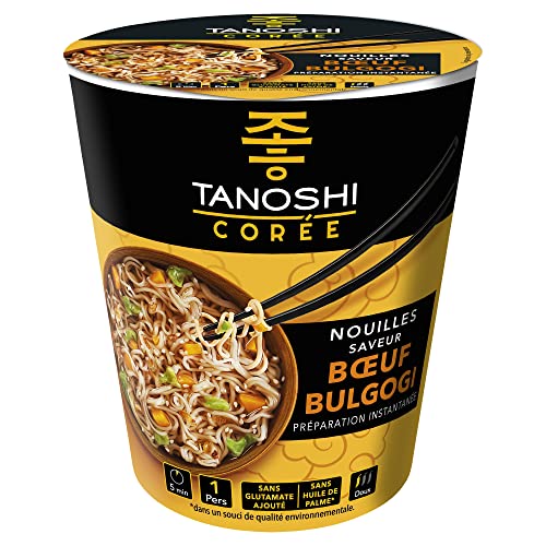 TANOSHI - Cup Nouilles Instantanées Saveur Boeuf Bulgogi - Nouilles coréennes Instantanées - 1 Personne - 65 g Cover