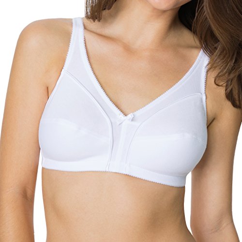 Fruit of the Loom Women's Cotton Soft Cup Bra – Wire-Free with Seamed Design for Extra Support