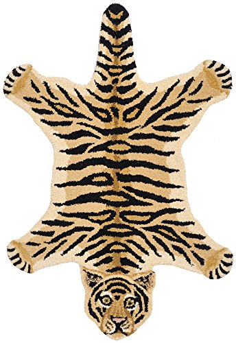Tapete de Lana Pura con Diseño de Tigre Falso miniatura 1