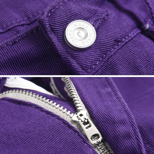 LZLER Mens Jeans Slim Fit Stretch Jeans Comfort Casual Classic Solid Denim Pants for Men3