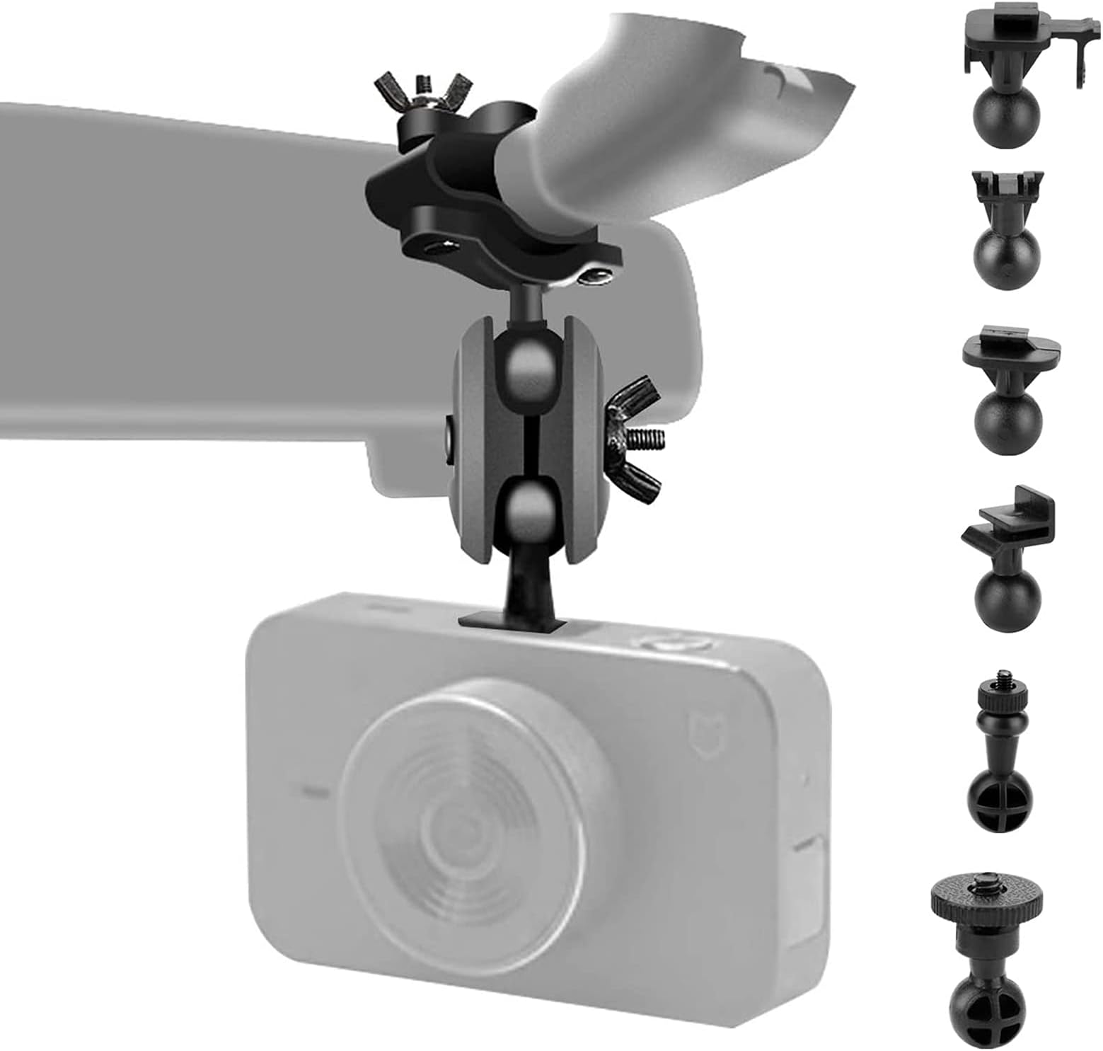 FCHOO Dash Cam Mirror Mount Kit With 10+ Different Joints Compatible with APEMAN, Vantrue N2 Pro, YI, YI Nightscape, Byakov, SuperEye, Jeemak, OKEEY, Crosstour, Peztio Etc Dash Cam