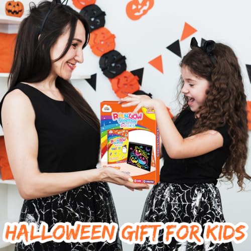 2-Count ZMLM Halloween Rainbow Scratch Art Notebooks for Kids w/ Stencils and Wooden Styluses 3.99 ( 2 each) + + 50% Off Code F96HMKAR - image 6