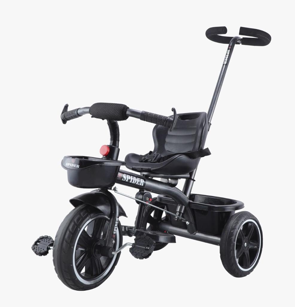 TOFO Smart Plug & Play Trikes for Kids/Baby with Parental Push Handle | Tricycle for Kids 1 to 3 Years with Storage Basket & EVA Wheels | BIS Certified Baby Tricycle | Capacity Upto 30 kg (Black) (B0CSDZ3D9H) Amazon Price History, Amazon Price Tracker