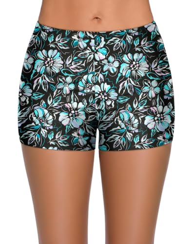 Image of Yonique Womens Swim Shorts Solid Tankini Bottoms Swimsuit Bottoms(Available in Plus)