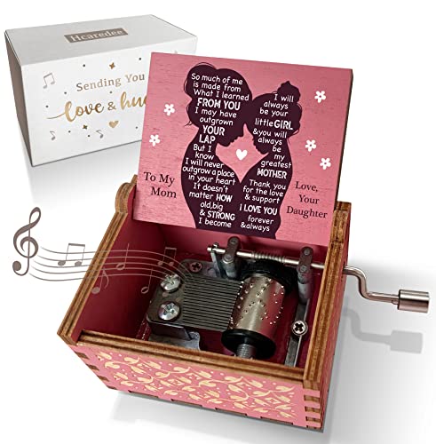 Hcaredee Music Box Gifts for Mom from Daughter,I Love You Mom Gifts You are My Sunshine Hand Crank...