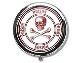 Pill Case Poison Stamp Pill Box Trinket Container Vitamin Holder Medicine Box Pill Organizer Box Mint Tin Gifts For Her