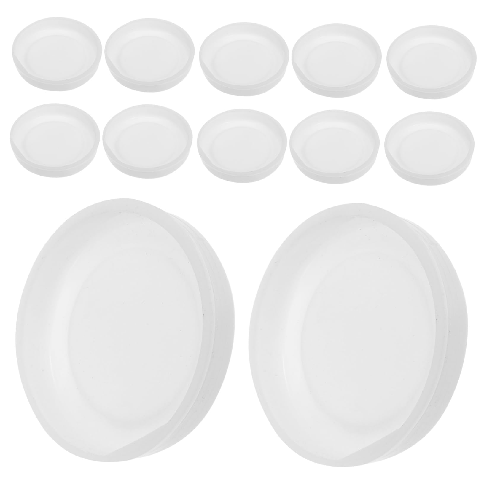 Hohopeti 20pcs Plastic End Cap Small End Caps Plastic White