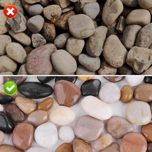 Whanley L&Q 505332 5 Lbs Natural River Rocks 2-3 Inch Polished Pebbles Decorative Stones Landscape Rocks Pebbles For Indoor Plants Rocks For Landscaping Outdoor Rocks thumb #4
