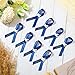 50 Pcs Dove Funeral Ribbons Memorial Ribbon Funeral Pins Classic Memorial Service Respect Ribbon Bow with Safety Pins and Dove for Mourning Remembrance Day Event(Blue)