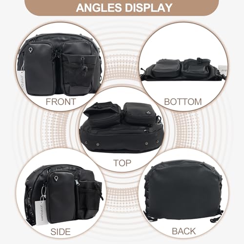JIYIFOUHY Bolsa para encosto de motociclista Road Glide, bolsa destacável Sissy Bar, bolsa organizad