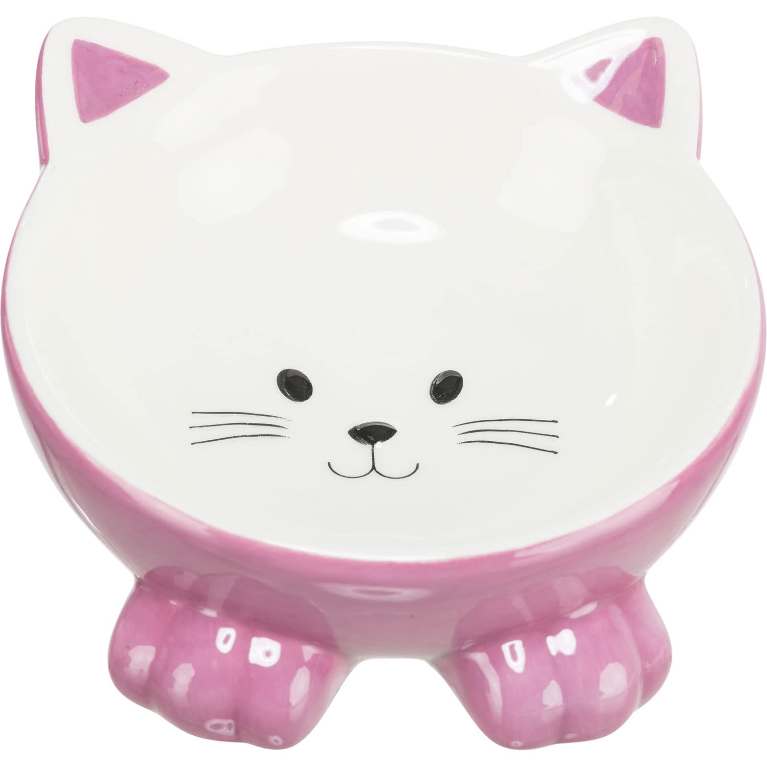 Trixie Ceramic Feeder, 0.15 L, Ø 14 cm, Elevated, Ergonomic Shape, Cat
