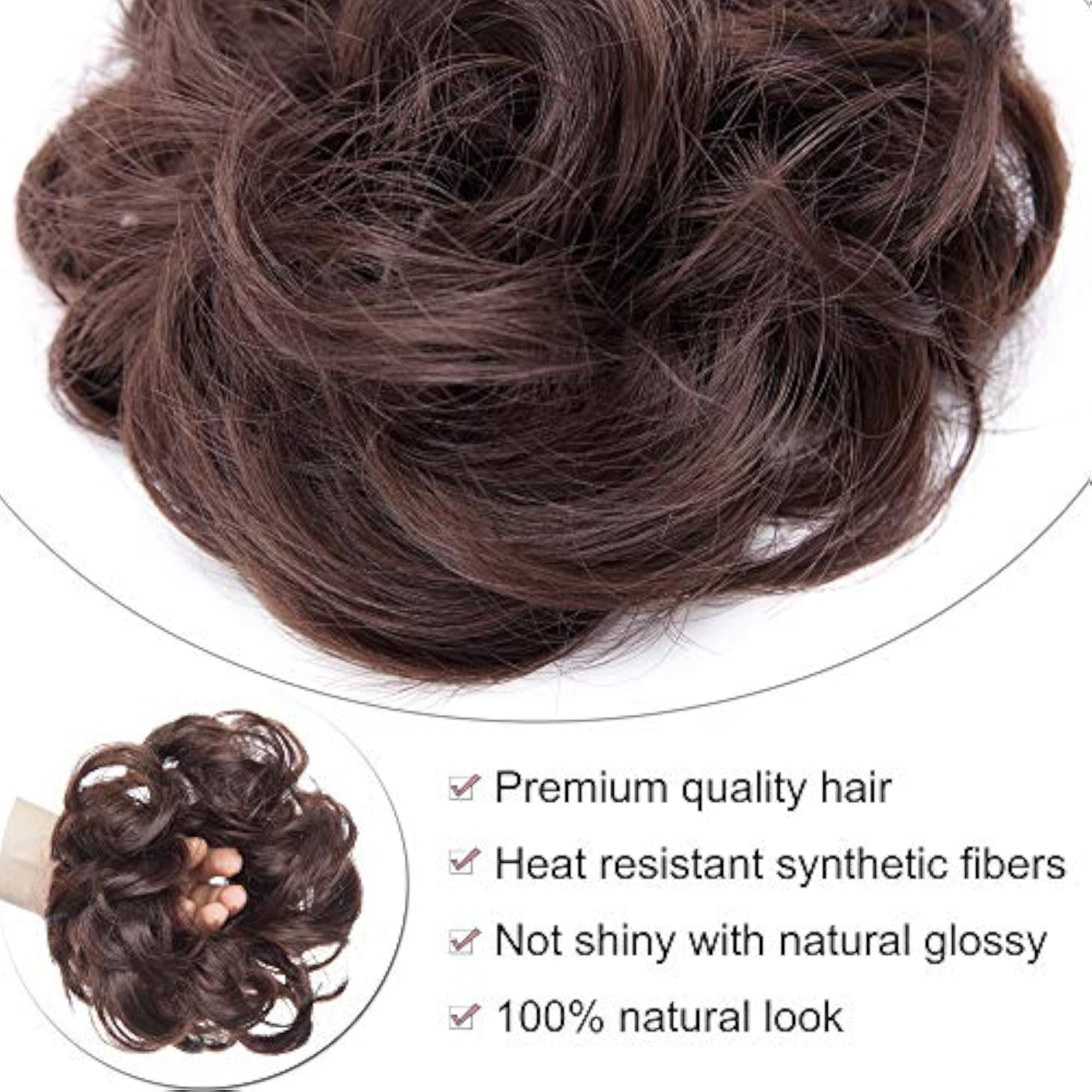 Messy Bun Hair Piece Scrunchy for Women