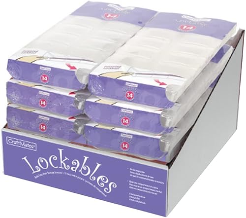 Miniatura 10 de Craft Mates - Caja de organizador grande con cerradura púrpura