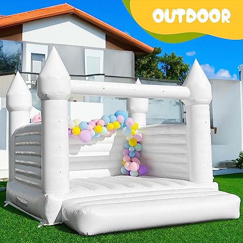 OZIS White Bounce House Castle for Kids, 13x12x10FT PVC Inflatable White Bounce House with Blower, Commercial Bounce House for Yard, Wedding, Birthday, Baby Shower Business Photography - Image 7