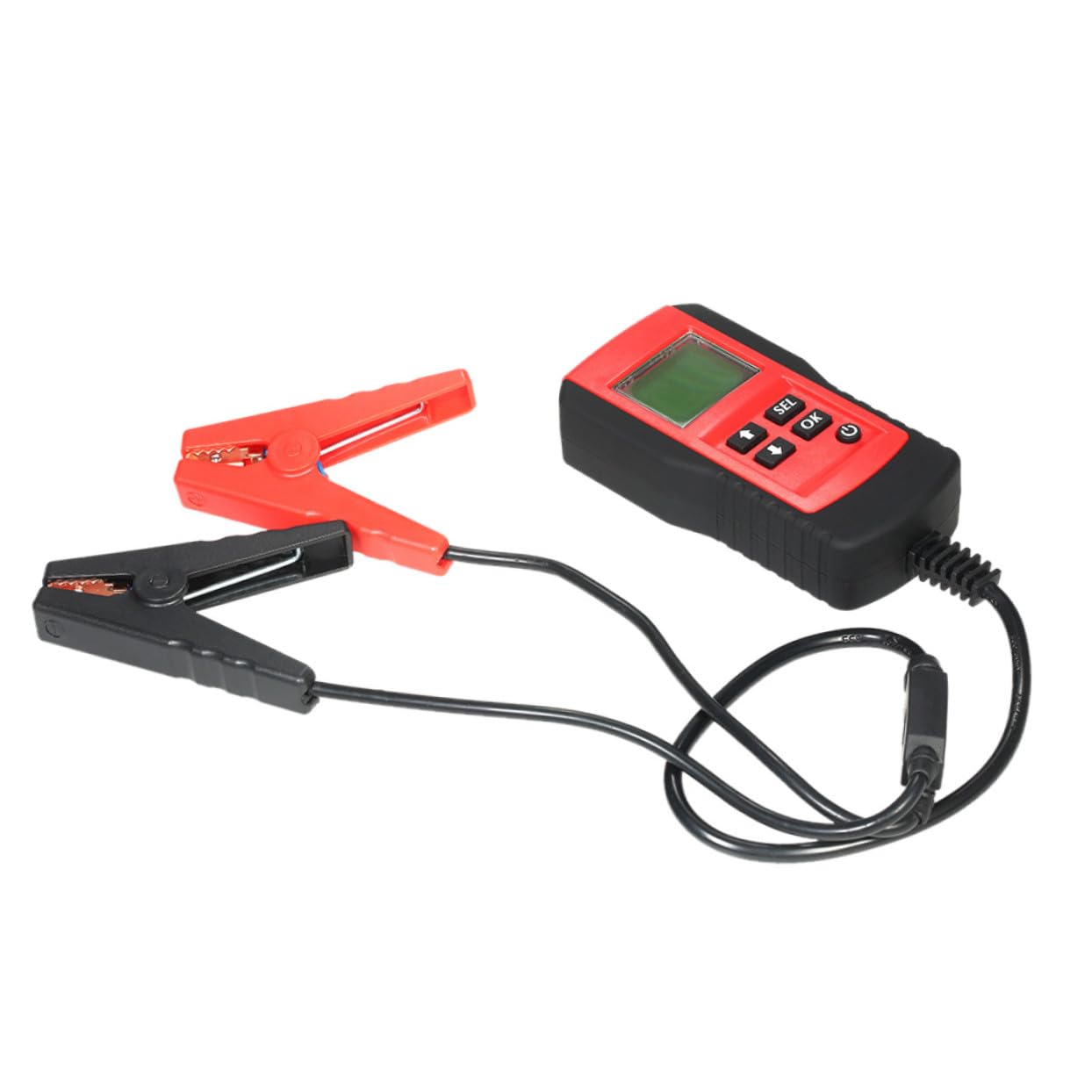 Tester per Batterie Automobilistiche 12v Display Lcd e Dispositivo di Protezione, Analizzatore di Batteria per Auto Intervallo di Tensione 7-15v Adatto a Uso Auto e Moto