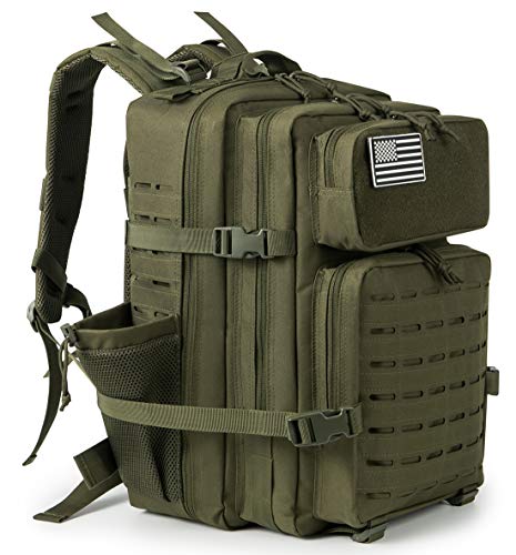 Image of QT&QY 25L /45L Military Tactical Backpack For Men Molle Daypack 3 Day Bug Out Bag Hiking Rucksack With Bottle Holder