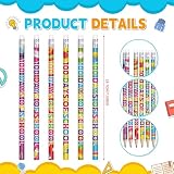 emzrivo 100 Days of School Pencils Happy 100th Day of School Pencils Colorful Pencils First Day of School Pencils Inspirational Pencils Novelty Pencils for Student Teacher, 6 Style (24)