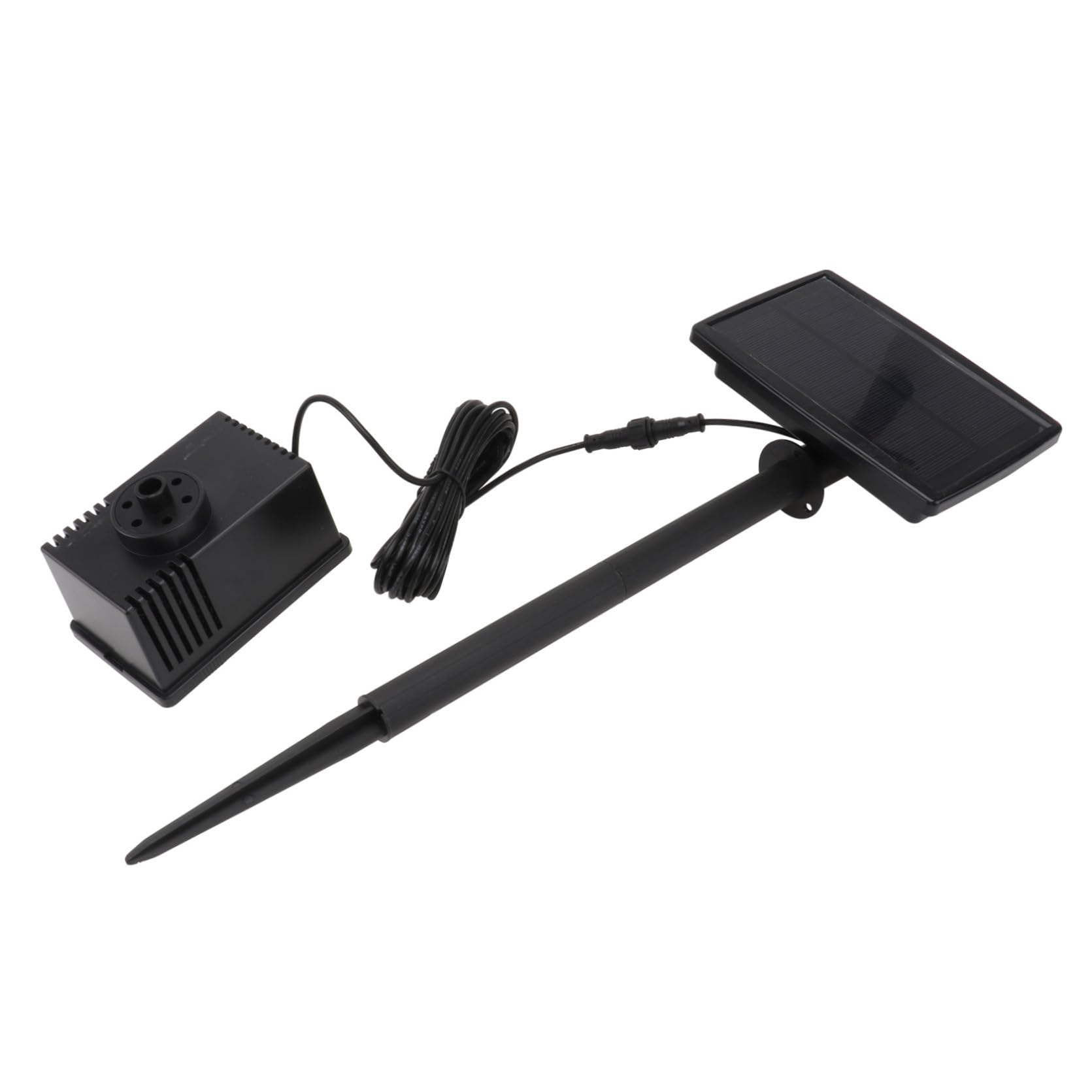 iplusmile Kit Pompa per Fontana Solare da Giardino in Plastica Nero Funzionamento Automatico e Cura Facile per Laghetti e Piscine Esterni