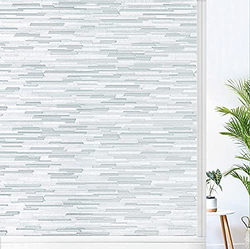 Finnez Fenster-Sichtschutzfolie, dekorativ, mattiert, Fensteraufkleber, Anti-UV für Zuhause, Büro (44,8 x 390,4 cm) Cover