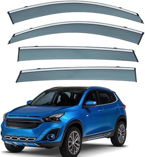 liufangfc Wind Deflectors for DR F35 MK1 2016-2019 – 4pc Tape-On Smoked Visors, Weatherproof, Anti-Salt/Snow, Low-Noise